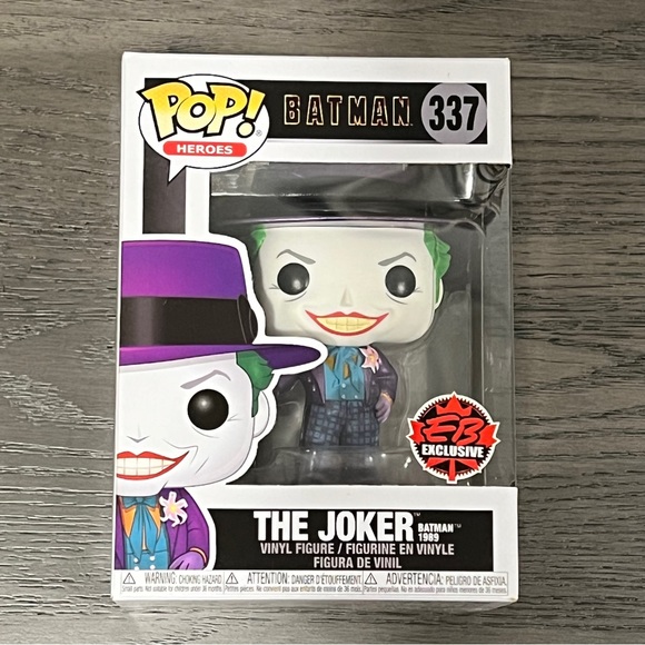 FUNKO POP - Batman#337 - The Joker Batman 1989 EB Exclusive - (METALLIC) - Picture 1 of 3